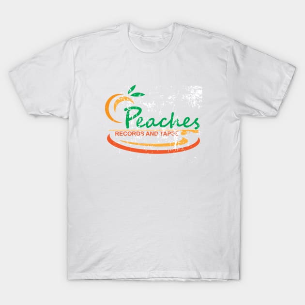 Peaches Record Store T-Shirt by BoldlyGoingNowhere